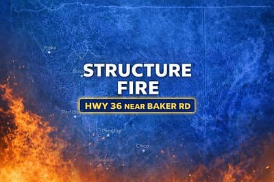 Crews respond to structure fire report on Highway 36 near Baker Road