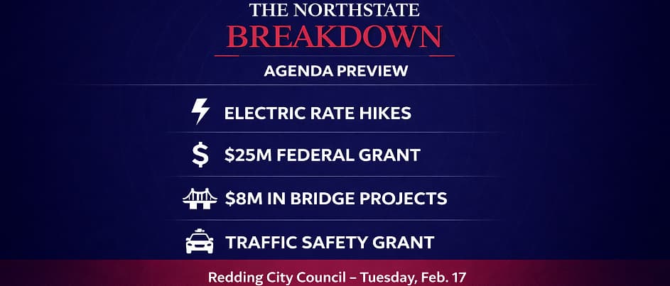 Redding City Council to weigh electric rate hikes, $25 million grant bid, bridge projects at Tuesday meeting