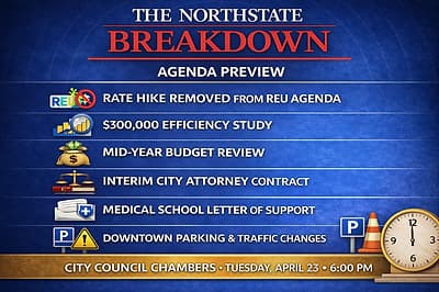 Redding City Council to weigh efficiency study, interim attorney contract and mid-year budget Tuesday March 17th